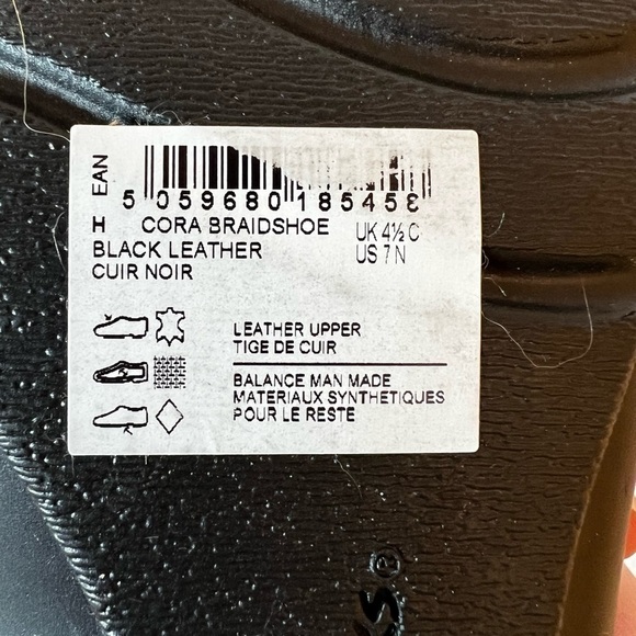 Clarks Black Leather Cora Braid Shoe Slip On Clog Loafer size 7 NARROW - Picture 7 of 9